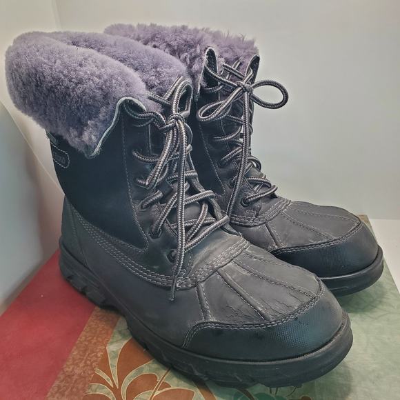 Marc Ecko Womens 8 Grierson Keystone Water Resistant Shearling Lace-up Boot - Picture 11 of 11